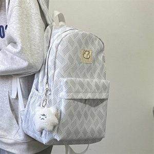 K-Drama Korean Backpack / Bag with plushie toy - Blue