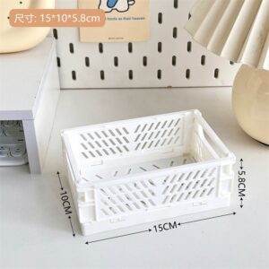 Pastel Colour Storage Crate - Small (15*10*5.8 cm) - White