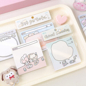 Kawaii Sticky Notes – Cute Daily Memo Pads (50 Sheets)