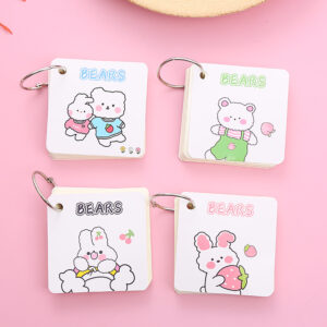Mini Keychain Notebook - Bear Series - Blue Bears