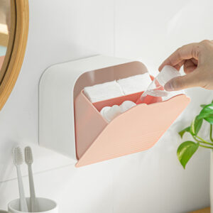 Wall-Mounted Skincare Organizer - Peach & White