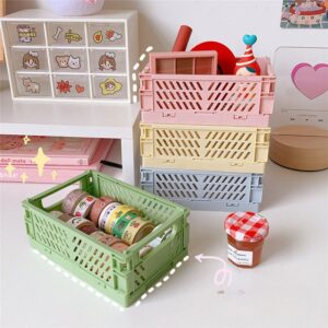 Pastel Foldable Storage Crate (Medium) - Purple
