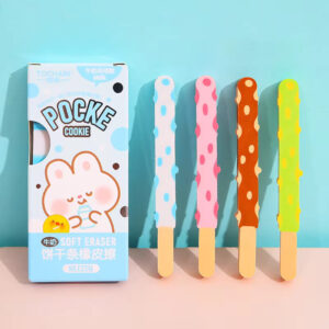 Pocky Chocolate Soft Eraser - Set of 4