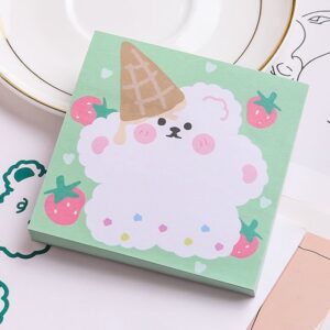 Bear Sticky Notes – Kawaii Ice Cream Bear Sticky Notes 80 Sheets