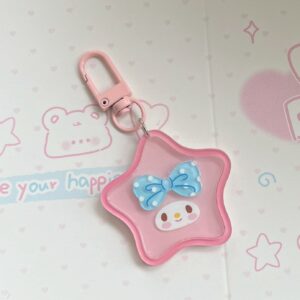 Sanrio Keychain – Star Shaped Kawaii Acrylic Keychains in 6 Characters - Pink Star - My Melody