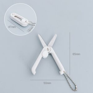 Kawaii Mini Foldable Scissors - Ivory White