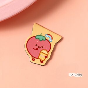 Kawaii Magnetic Bookmarkers – Dessert Friends Edition - Tomato