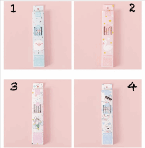 Kawaii HB Pencil Set – Pack of 10 (Assorted Pastel Designs) - Sheep
