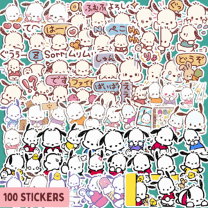 Pochacco Sticker Pack – 100 Pcs (Waterproof & Die-Cut)