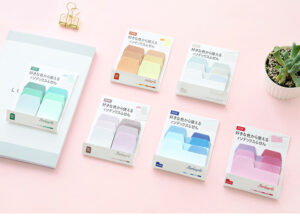 Gradient Pastel Bookmark Sticky Notes used for page index – 6 Color Sets - Green & Brown