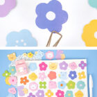 flower teddy sticker pack 7 -YO