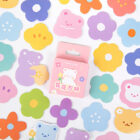 flower teddy sticker pack 8 -YO