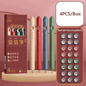 Face Changing Pen – Party Kawaii Gel Pens Set of 4 - Classic Vintage