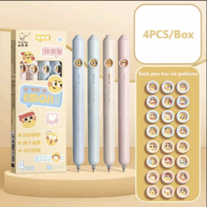 Party Face Changing Gel Pens – Set of 4 - Emoji