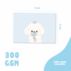 puppy bear message card young onion 1 -YO
