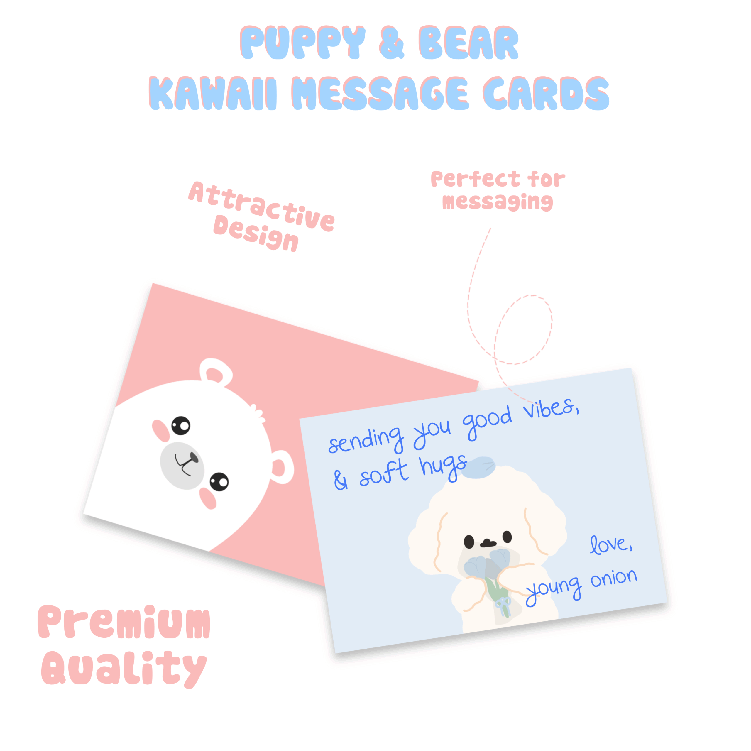 puppy bear message card young onion 5 scaled -YO
