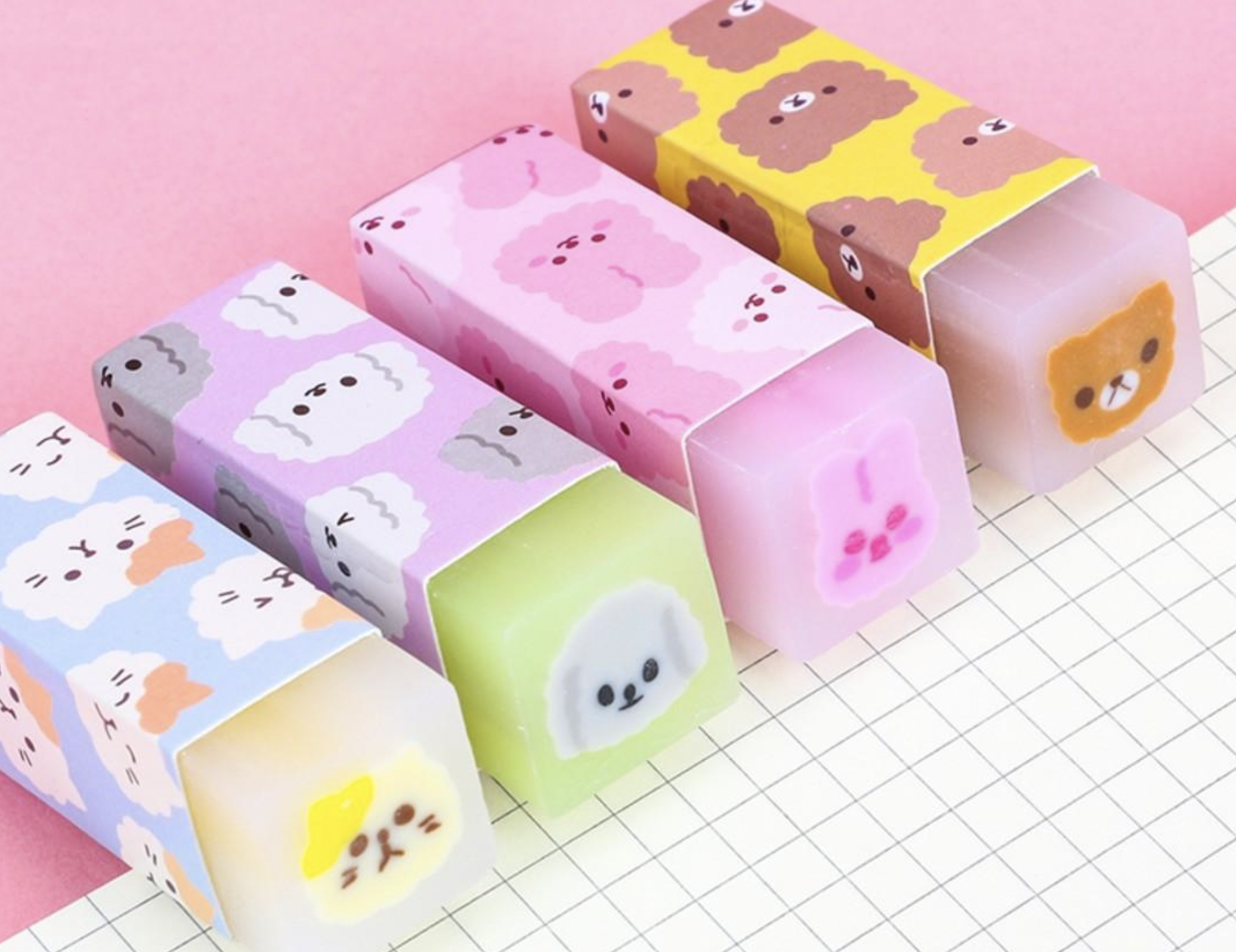 transparent long eraser 2 1 -YO