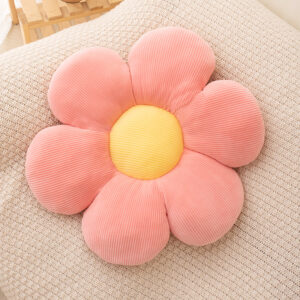 Cute Flower Shaped Pillow – Bloom Plush Cushion in 4 Colours - Pink Flower