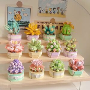 Mini DIY Building Block Flower Pot Set