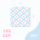 square memo pad pastel pattern 2 -YO