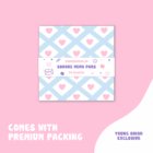 square memo pad pastel pattern 3 -YO