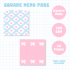 square memo pad pastel pattern 6 -YO