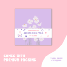 square memo pad purple daisy 6 -YO