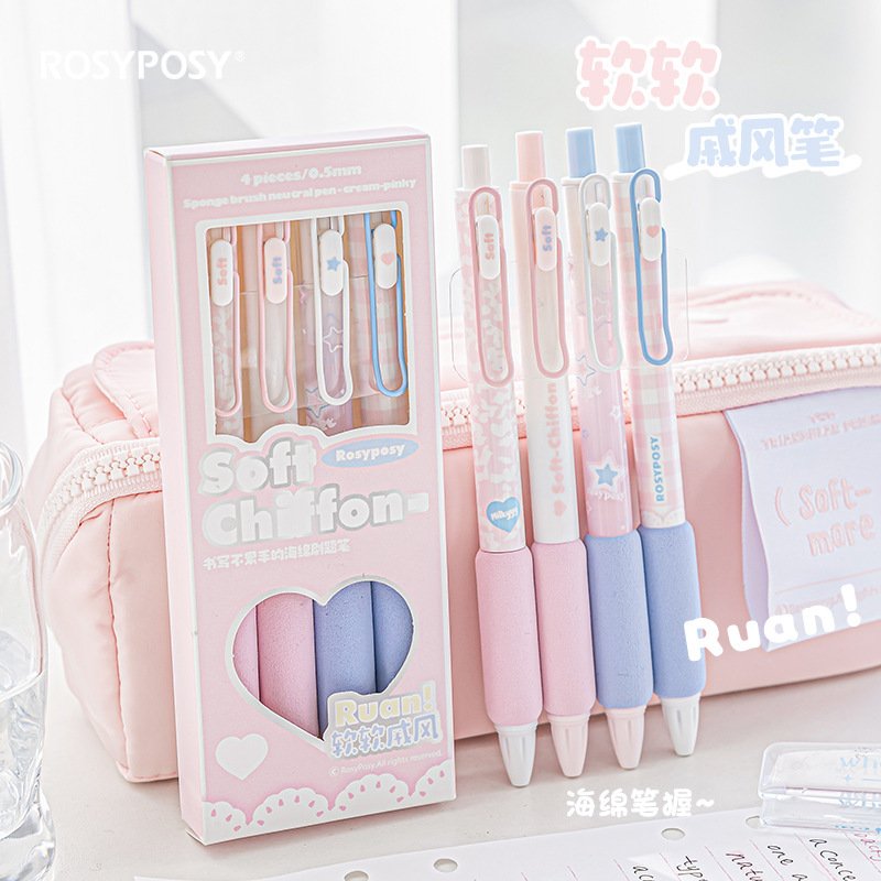 soft chiffon pens set of 4 8 1 -YO