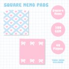 square memo pad pastel pattern 6 -YO