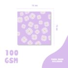 square memo pad purple daisy 3 -YO