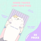 meow long memo pad 2 -YO