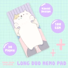 meow long memo pad 4 -YO