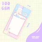 take out long memo pad 3 -YO