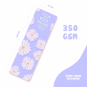 Cute Bookmarks for Books – Pastel Quote Bookmark Set 350 GSM - Your Book Missed You – Daisy