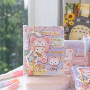 Weekend Kawaii Mini Notebook – Magnetic Closure Illustrated Journal - Lavender Tea Party Notebook