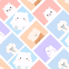 kawaii bear message cards young onion 1 -YO