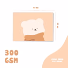 kawaii bear message cards young onion 3 -YO