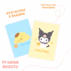 Sanrio Greeting Cards – Message Cards with Envelopes in 5 Cute Designs 4 sanrio message cards portrait 4 -YO