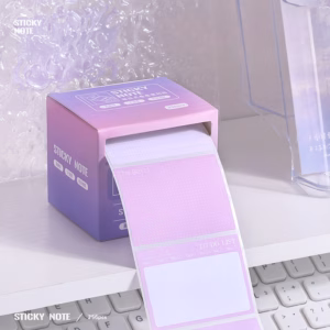 Gradient Sticky Note Roll – Pastel To-Do & Memo Sheets - Lavender Dream (Pink–Purple Gradient)