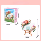 Roses Under the Sky - 3D Building Block Art Frame 5 building block stadnd 11 -YO