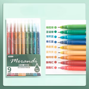 Morandi Gel Pen Set – 9 Pastel Shades Series for Journaling - Mint Mist – Cool Pastel Set