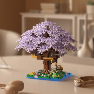 Cherry Blossom Tree 3D Building Block Display – Sakura Series - Lavender Sakura – Dream Bloom Edition