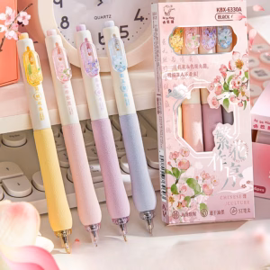 Floral Elegance Writing Set – 4 Premium Gel Pens