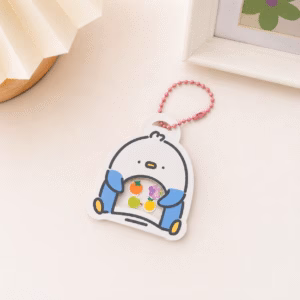 DIY Sushi Penguin Acrylic Keychain Kit – Cute Kawaii Craft Kit - Blue Cozy Penguin