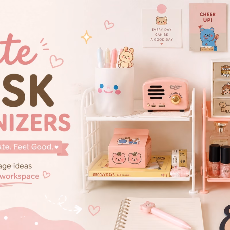Cute Desk Decor How to Organize Your Workspace the Kawaii Way -YO