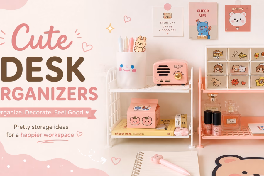 Cute Desk Decor How to Organize Your Workspace the Kawaii Way -YO