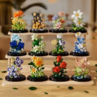 Botanical Flower Building Blocks – Mini Flower Dome Display Collection with dome 3 flower dome building block 16 -YO