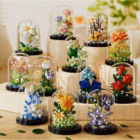 Botanical Flower Building Blocks – Mini Flower Dome Display Collection with dome 4 flower dome building block 33 -YO