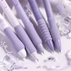 Pastel Grape Dessert Gel Pen Set – 5 Premium Soft Grip Black Ink Pens (0.5mm) 3 grape gel pen 3 -YO