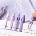 Pastel Grape Dessert Gel Pen Set – 5 Premium Soft Grip Black Ink Pens (0.5mm) 5 grape gel pen 5 -YO